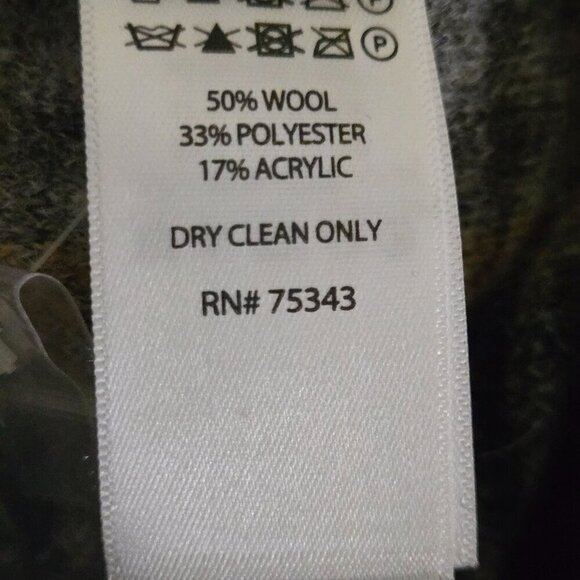 Nanette Lepore NWOT Wool Blend Plaid Collarless Coat Size M - Picture 8 of 8